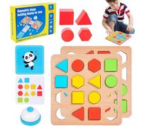 de formas geométricas de madera, juego de combinación de formas,Juego de clasificación de formas de color geométricas de madera | Juguetes educativos de aprendizaje preescolar para niños
