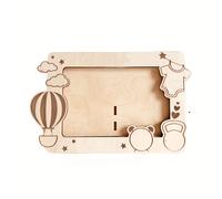de foto individual decorativo de madera, escribir información personal, diseñado con , un soporte para fotos para la decoración del hogar y un estilo de notificación de mensajes