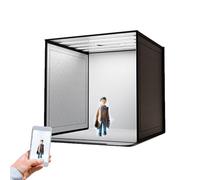 de fotos portátil de 44 x 44 cm, cabina de estudio plegable, kit de iluminación LED regulable, cubo de fotos compacto | Cajas de fotos profesionales con maquillaje, joyas, accesorios hechos a