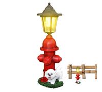 de fuego falsa - Luces decorativas solares ornamentales de resina, escultura falsa iluminada para exteriores, decoraciones brillantes para patio, césped, jardín, fiesta, entrenamiento