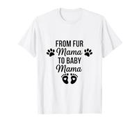 De Fur Mama To Baby Mama Funny Dog Mom Embarazo Camiseta