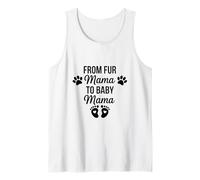 De Fur Mama To Baby Mama Funny Dog Mom Embarazo Camiseta sin Mangas