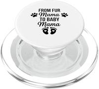 De Fur Mama To Baby Mama Funny Dog Mom Embarazo PopSockets PopGrip para MagSafe