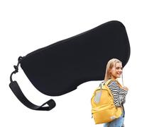 de gafas genérica blanda,Soporte de gafas protector de silicona | portátil con cordón con cremallera para deportes viajes, senderismo, diario, piscina, esquí, Negro, Se référer au