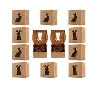 de Galletas - de Panadería | Cajas De Regalo Con Ventana De Conejo De Pascua Para Golosinas, Paquete De 12 Contenedores Pequeños De Dulces De Papel Para Favor De De Cumpleaños D