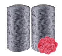 de ganchillo a mano - Cordón de algodón grueso y esponjoso, fibra gigante antibolitas, núcleo elástico antideslizante | Textura gruesa de fácil manejo para alfombras tejidas a mano, cojines, bufa