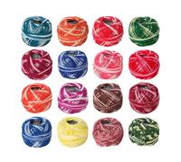 de ganchillo multicolor, bolas de alambre de ganchillo - 16 rollos de de máquina de bordado de color abigarrado | de bordar Suministros de costura artesanales para hacer el hogar