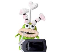 de ganchillo para llave de coche tejida a mano, evita arañazos, diseño de de Kawaii, tamaño 8,5 x 5,5 cm + cordón interior, tejido de suave para bolsas de mano, a, Se référer