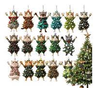 de Gato, Bonito Colgante Plano 2D, de árbol de Navidad, de Gato, para repisa de Coche, Pasillo, Puerta, Entrada, Entrada de Cocina