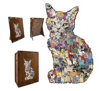 De Gato,con Hucha para Monedas Juguetes de Madera Divertidos | Decorativos Juguetes para Niños,para Niños Niñas Amantes De Mascotas Escuela Hogar Cumpleaños Navidad