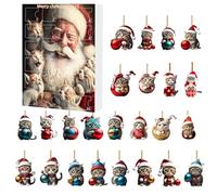 de Gato - Cæt ?mas Ornamento | Cât Acrílico Colgante Decoración de Navidad | Árbol de Chemäistmas Colgante Fiesta Decoración Merry Decor Cæt Ornaments for Cat Lovers