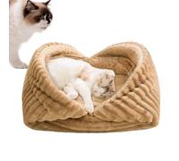 de Gato - Pana y algodón Mat Pad, 46x42cm Interior Pet Bed with Soft Cushion | Warm Cave Style Sleeping House, Kennel Nest and Travel Bed For Cats, Perros Pequeños
