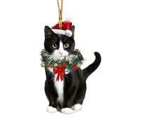de Gato para árbol de Navidad, Centro de Mesa 2D, de árbol de Navidad, para el hogar, Fiesta de Vacaciones, celebración de Temporada, Puerta, Mesa, jardín, Granja, Amigos