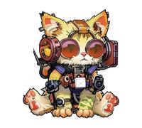 de Gato - Puzzle Creativo con Forma de Animal, Gran Regalo Gato con diseño de Auriculares, desafío de Pensamiento | para Adultos, Hombres, Mujeres, Adolescentes, Amantes de los Gatos