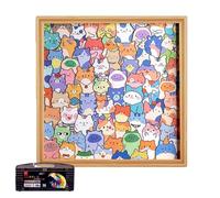 de Gatos - de Animales de Juguete Educativo para Colorear de Madera con Marco | Rompëcabezas de Aprendizaje para niños, niñas, Viajes en casa, Escuela en casa, Sala de Juegos