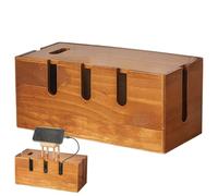 De Gestión De Cables - Pino 12.01x5.51x5.31 Pulgadas, Soporte Para Cables Que Disipa El Calor, Protector De Almacenamiento A Prueba De Polvo | Salas De Estudio, Dormitorios, Oficinas En