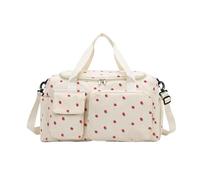 de Gimnasio, Deportiva de Gran Capacidad, 18,9 x 9,45 x 10,63 Pulgadas, Compartimento para Zapatos de Gimnasio, portátil para el hogar, Correa de Hombro Impermeable para Mujer, Beige