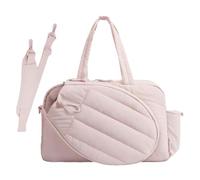 De Gimnasio para Tenis: Nailon Rosa, 48 X 19 X 31,0 Cm para Mujer, Estructurada para Raquetas De 35 litros, Estructura Resistente Al Agua, Cámara Exclusiva para Zapatos, Transporte Deporti