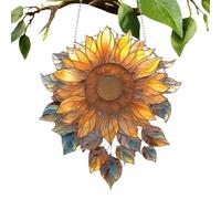 de girasol: decoración de pared exquisita, de ventana acrílico, sol vibrante con diseño flexible | Decoración del jardín del hogar de la cocina para la exhibición que mejora la atm