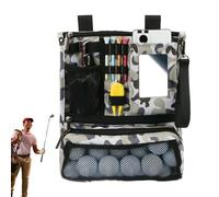 de golf de , de cremallera, organizador de golf suave | Casa de accesorios | de golf portátil con clip para teclas de marcador para tee monedas usos, de bolsillo rey, verde caqui