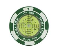 de golf verde con clip para sombrero de pelota de golf, herramienta de lectura con alta