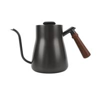 de Goteo 850ml con Termómetro - Tetera de Acero Inoxidable con Pico Largo y Fino, Mango de Madera - Control Preciso de Temperatura y Vertido Suave para Hogar, Oficina y