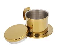 de goteo, filtro de café vietnamita de acero inoxidable, de goteo, cocina casera, oficina, restaurante, cafetería, uso para el hogar, cocina, oficina, cafetería, bar (Oro)