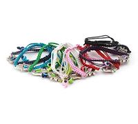 De gran tamaño mucho más 50 Fallen Saint de pulseras de con cuentas de ojos malvados de la mezcla de las cuerdas de Cábala de la suerte del encanto de la joyería de la