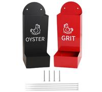 de Gravilla para Gallinas - Portagritas para Gallinas De 2 Piezas | Recipiente Semicerrado Duradero Antiderrames Resistente a la Intemperie para Pollos y Avicultura