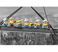 Pyramid International Póster Minions Lunch on a Skyscraper, Madera, Multicolor, 61 x 91,5 cm