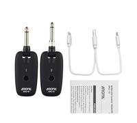 de guitarra inalámbrico de mtlavismo receptor de transmisor de guitarra UHF portátil recargable receptor de guitarra portátil para la guitarra eléctrica e instrumentos de viento (Versión de la UE)