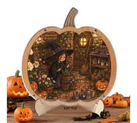 de Halloween Adorable Fantasma De Madera Con Soporte