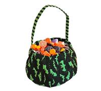 De Halloween,Canasta Truco o Trato Dulces | Cubo Decorativo Con Asa Para Almacenamiento De Caramelos De Fiesta, Aperitivos, Fiestas Familiares Y Disfraces Para El Hogar