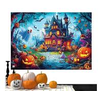 De Halloween Decoración Gótica Colorida De Casa Encantada