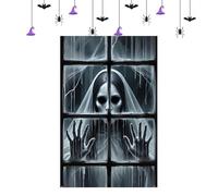 De Halloween espeluznante Decoraciones De Halloween - Creepy Backs Pegatinas Partido Propts Para Interior Exterior Balcony Porche Porche Piso F