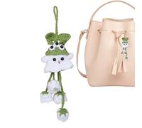 de Halloween para Coche, de Fantasma de Halloween de Ganchillo, Bonitos Accesorios Colgantes para Mochila, Puerta, Sala de Estar, Escuela, árbol, Espejo retrovisor