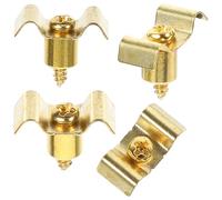 de Hebillas Metálicas Doradas Que Protegen y Evitan el Desgaste Cuerdas 4 Juegos Accesorios para Cuerdas de Guitarra Eléctrica
