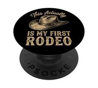 De Hecho, Este es mi Primer Fan de Rodeo Funny Cowboy PopSockets PopGrip Adhesivo
