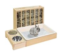de heno: ecológico para Mascotas de Madera de Pino, Plato para erizos de Chinchilla, Soporte para refrigerios para Hurones, Estante para alimentación de Pollos, recinto de Viaje Comp