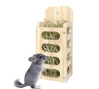 de heno para Conejo - Rastreador de heno de Madera para pequeños Animales, Conejillos de Indias, Chinchilla y Conejos, diseño antidesperdicio con Espacio para Verduras y Frutas