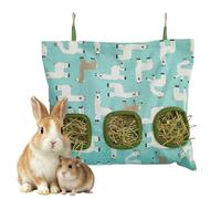 de heno para conejos Bolsa Colgante con Agujeros Alimento para Erizo en | heno para animales pequeños Compatible con Chinchilla Cobaya Gerbillo Erizo Hámster Enano Hurón Alpaca Verde 3 Agujeros