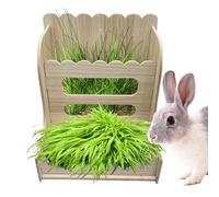 de Heno para Conejos - Dispensador de Heno para Conejos,Dispensador De Alimentos para Mascotas De Madera Natural Antiderroche para Jaulas