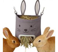 de heno para conejos - Tela, para heno 9.84 x 9.45 x 0.39 pulgadas, Reducción de residuos | Dispensador de almacenamiento colgante Porta animales pequeños para jaulas para conejos