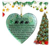 de hermandad - Decoración con efecto de de mar en forma de corazón, acrílico de amistad inspirador, recuerdo significativo de elefante para hermanas, amigos, familiares y