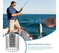 De - Herramienta Anidable De Acero Inoxidable - Alimentador De con Flotador Y Soporte para Cebo | para Siluros, Actividades De Exterior, Principiantes, Ríos, Estanques, Lagos, Hombres,