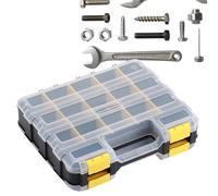 de Herramientas Portátil,Organizador Transparente Portátil de Doble Cara - Estuche de Almacenamiento para Brocas, Pernos y Tuercas - Para tuercas, arandelas, brocas y taller de garaje