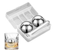 de hielo de acero inoxidable | Piedras de whisky redondas reutilizables de 55 mm - Herramientas de vino para dulces, cocina, beber, vodka, frutas, café, novio, cócteles, cerveza, chocolate, vino
