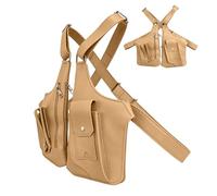 de hombro para las axilas para hombre, ajustable, antirrobo, de hombro, para viajes, trabajo, pasaporte, escuela, dinero, correr, senderismo, motocicleta, teléfono, Brown, Refer to