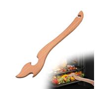 de horno de madera - Herramienta térmica de mango largo, accesorio push pull para parrilla, utensilio de cocina seguro con diseño ergonómico | Ayudante de cocina para hornear freidora