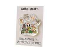 de Huella de Pata | Decoraciones para Aseo Animal con Tarjeta | Objeto de colección animador | para Amigos Familia Mujeres Adultas Niños Niñas